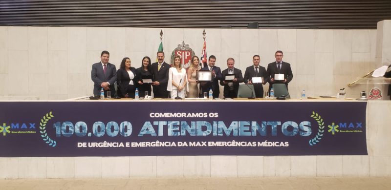 Assembleia Legislativa homenageia Max Emergências Médicas pelos 100 mil atendimentos