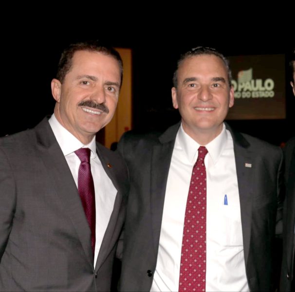 Deputado Itamar Borges e secretário da Habitação, Flávio Amary